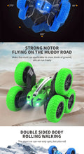 Cross-border New Remote Control Double-sided Sixwheeled Drift Truck Outdoor Hiking Bike With Light Kids Electric Toy Birthday Gift