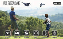 RC Plane Remote Control F-22 Fighter Raptor Airplane With Lights, 2.4Ghz 2CH Foam Glider,Easy To Fly Aircraft Toy For Kids And Beginners