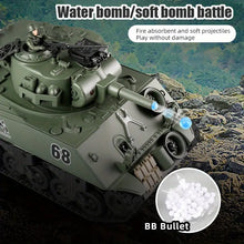 US M4A3 RC Tank, 1/18 2.4G Remote Control Military Tank Rotating Turret, Sound & Light Effect, Infrared Toy Boy Girl & Adult Scale Radio Remote Control RC Tank, Boy For US Tank Army Tank Toys