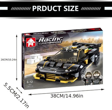 338PCS Building Blocks, Speed Champion Racing Car Model Kits, Collectible Sports Car Construction Toy Vehicle, Building Car Toys Gift For Kids Boys Girls