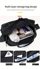 Men's Casual Outdoor Large Capacity Messenger Bag, Lightweight Square Bag