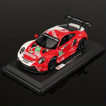 Burago 1:24 2020 Porsche 911 RSR LM Alloy Sports Car Static Die Cast Vehicles Model Toys Diecast Voiture Gift Collectible