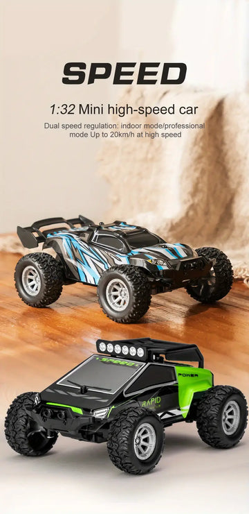 RC Car Toy High Speed Car, Boy Gift, Built-in Double LED Light, Car Shell Luminescence, Battery Replaceable