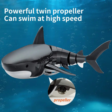 Remote Control Shark Kids Animals Remote Swim Electric Toys, Accelerate Rechargeable Remote Control Boat, Remote Control Speedboat With Swing Tail Christmas Toys For Boys