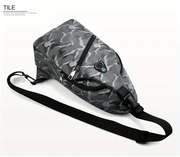 Stay Protected & Charged On-the-Go: Waterproof Crossbody Chest Bag With USB Charging & Earphone Hole