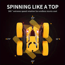 Remote Control Toy Car Double-sided Stunt Car RC Dump Truck Children's Remote Control Drift Off-road Vehicle 2.4G Rechargeable Usb