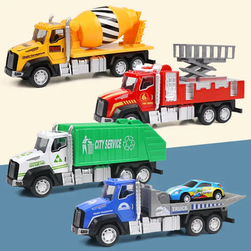 Alloy Engineering Vehicle, Sanitation Theme Vehicle, Fire Theme Vehicle, Gift For Boys Kids