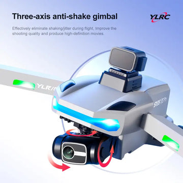 S135 GPS UHD Dual Camera Foldable Drone Wifi LED Screen Remote Control,Three-axis Gimbal Optional Radar Obstacle Avoidance, Gravity Sensor, Altitude Hold, 3D Flip RTF Includes Carrying Bag