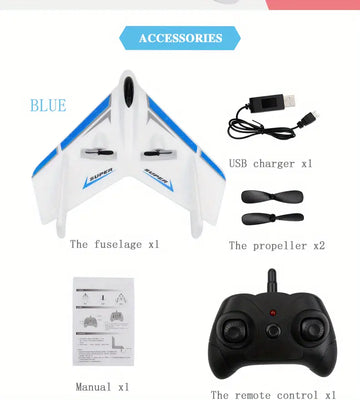 Mini Children's Remote Control Aircraft Toy, Indoor And Outdoor Fixed Wing Model, UAV Wrestle Resistant King Glider, Foam Electric Fighter