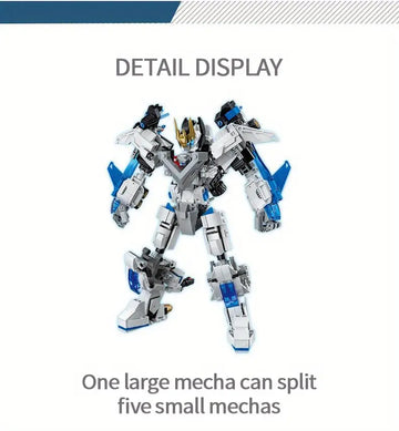 901Pcs Wind Blade Knight Robot Playset Building Toys For Boys 3-in-1 Building Blocks Building Toys Suitable For Holiday Gifts For Boys