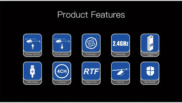 Eachine E129 2.4G 4CH 6-Axis Gyro Altitude Hold Flybarless RC Helicopter RTF - Mode 2 (Left Hand Throttle) RTF 4x Battery Version