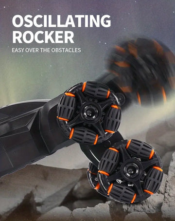 New Six-wheel Swing Arm Stunt Car 360° Rotating Arm 6-wheel Spray Deformation Remote Control Drift Climbing Car Off-road Vehicle Children