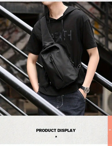 Resilver Men's New Crossbody Bag Multifunction Simple Shoulder Bag For Outdoor Sports Hiking Running Cycling Travel Work Lightweight Messenger Bag