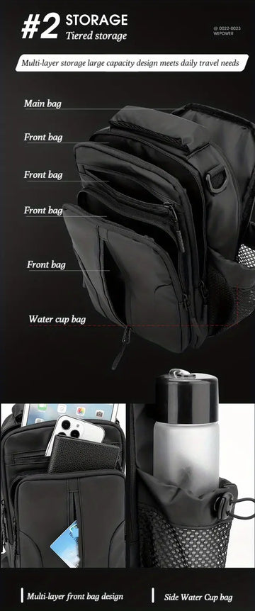 Lightweight & Roomy: Men's Large Capacity Bag for All Your Needs!