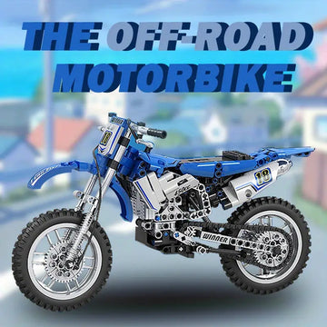 Technical 1:6 Seris Motorcycle Building Blocks, The Off-Road Motorbike Model Bricks High-Tech MOTOR, Modular High Reduction Classic Collection Educational Toys For Boys Gifts