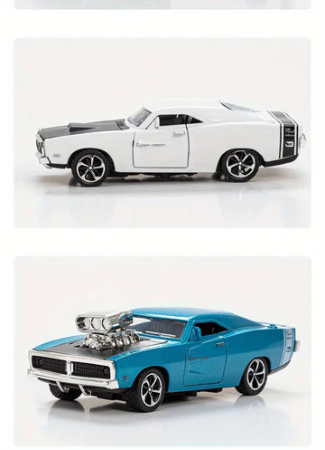 Simulation 1: 32 Alloy Dodge Sports Car Model Children's Toy Car Accessories Return Car Openable Die Casting Model