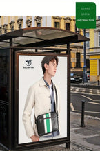 Fashionable Man Shoulder Bag Casual Messenger Bag Soft Silicone Leather Camera Large-capacity Fashionable Man 10inch Tablet Computer Ipad Bag
