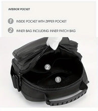 Men's Casual Vertical Small Square Shoulder Bag, Waterproof Nylon Multi-layer Zipper Handbag Crossbody Bag