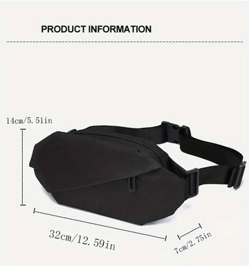 Men's Waterproof Chest Bag Oxford Fabric Diagonal Zipper Backpack For Outdoor Riding