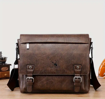 1pc Men's Messenger Bag Computer Satchel Bag One Shoulder Messenger Bag Retro Casual Shoulder Bag