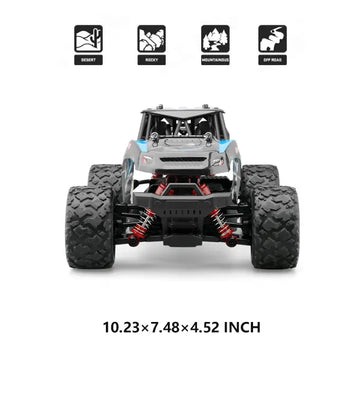 Remote Control Car 1:18 Scale 40Km/h, 4WD RC Car, Waterproof Drift Off-Road New Upgraded Brush Motor With Two Rechargeable Batteries, Hobbyist Grade For Adults, Toy Gift For Kids And Adults