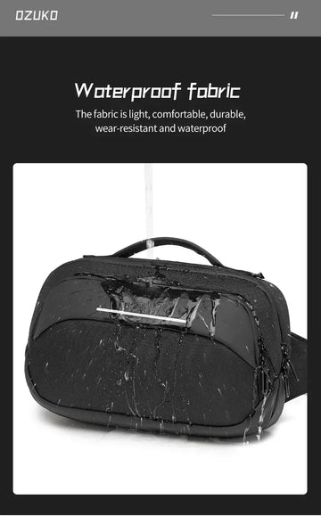 Men's Waterproof & Scratch-resistant Crossbody Shoulder Bag - Large Capacity for Daily Commuting