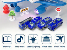 Toy Airplane For Children, Boys, With Puzzle And Durable Large Alloy Car,With Track And Transformable Model, Perfect For Birthday Gifts