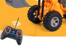 Electric Remote Control Engineering Car With Lights, USB Charging Version, Remote Control Bulldozer Digging, Children's Toy Model Car