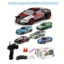 Shollar Remote Control Car Remote Control Drift Car 2.4GHz 1:24 Scale Four-wheel Drive 15K/H High-speed Model Car, With LED Light Drift Tire Racing Sports Toy Car For Adults Boys Girls Kids Gift