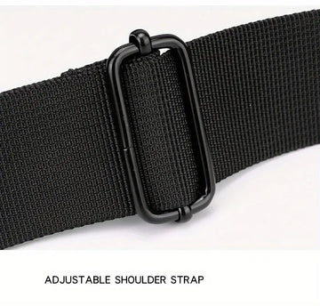Men's Casual Vertical Small Square Shoulder Bag, Waterproof Nylon Multi-layer Zipper Handbag Crossbody Bag