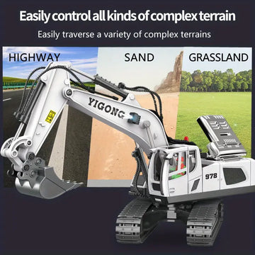 1:20 RC Excavator 2.4G Remote Control Engineering Vehicle Crawler Bulldozer Dump Truck Dumper Electric Car Toys For Boys Children Gifts For Kids