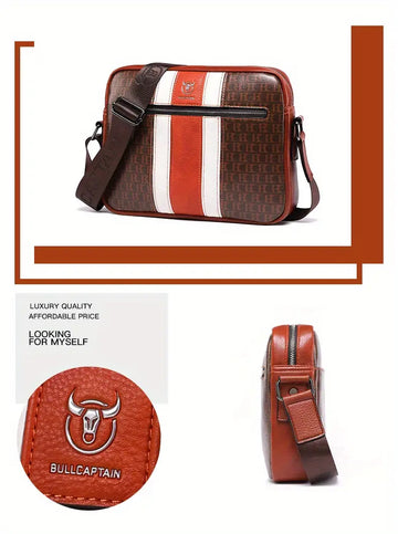 Fashionable Man Shoulder Bag Casual Messenger Bag Soft Silicone Leather Camera Large-capacity Fashionable Man 10inch Tablet Computer Ipad Bag