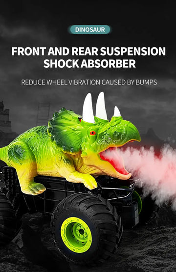 New Dinosaur Spray Off-road Vehicle Cartoon Simulation Smoke Special Effects Four-wheel Drive Power Outdoor Drift Stunt Car