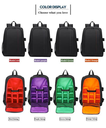 Premium Waterproof Camera Backpack with 15 Laptop Compartment & Rain Cover - Perfect for Photographers & Adventurers!