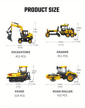 City Engineering Construction Vehicle Model Building Blocks Kits Grader Paver Road Rollers Excavators Car Truck Assembly Bricks Kids Toys Boys Birthday Gifts