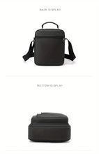 Men's Casual Vertical Small Square Shoulder Bag, Waterproof Nylon Multi-layer Zipper Handbag Crossbody Bag