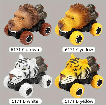 6 Styles 1:43 Simulated Animal Shape Remote Control Car 27Mhz Four-channel Control Toy Set Boy Dinosaur Tyrannosaurus Chariot Gift For Children (battery Provided)