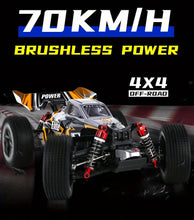 70km/h 1:16 Remote Control High-speed Car Professional Level 2840 Brushless Motor Alloy Transmission Structure 30 Minutes Driving Time  1968.5 Inch/50 Meters Remote Control Distance