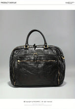 Premium Genuine Leather Men's Briefcase - American Retro Business Casual Bag for the Modern Man
