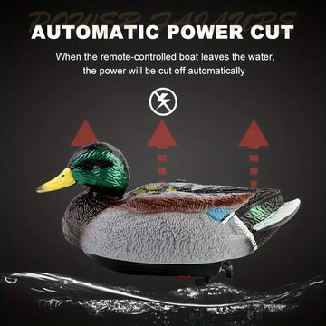 Realistic Green Head Duck Model Toy Boat, Battery With Rechargeable Battery Dual Version Sealed Waterproof Remote Control Boat For Kids Outdoor Pond Simulation Remote Control Boat