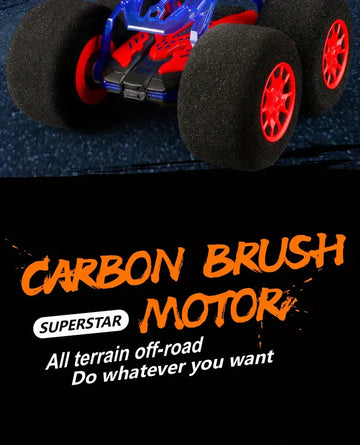 RC Remote Control Car, Elastic Sponge Tires, 360 Degree Spin Drift RC Stunt Car, Remote Control Car, Children's Luminous Toy Car, All Terrain Vehicle, Polycarbonate Shell, Equipped With Batteries