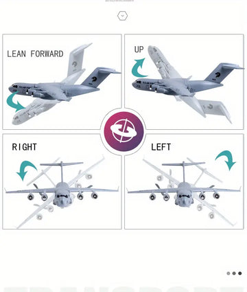 Remote-controlled Aircraft C17 Large Transport Aircraft For Children, DIY Model For Primary School Students, Fighter Anti-fall Foam Glider Toys For Boys