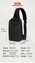Resilver Men's New Crossbody Bag Multifunction Simple Shoulder Bag For Outdoor Sports Hiking Running Cycling Travel Work Lightweight Messenger Bag