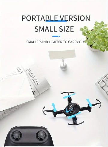 Mini Palm Flyer Drone, Left/Right Fly, 360° Flips ,2.4G Anti-Interference Remote Control ,One-Key Takeoff Landing,LED Night Navigation Lights, Perfect Gift For Children