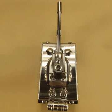 Original Handmade Tank Model Toy, Stainless Steel Military Model Craft Decoration, Creative Gift, Tower Rotating Crawler Tank Toy
