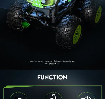 Rechargeable RC Stunt Toy Car: Fast Drift Cars with Spray Mist, Cool LED Lights & Music - Perfect New Year Gift for Kids!