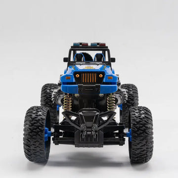 1 :18 Four-way Police Car Off-road Climbing Car With Lights Children's Remote Control Toy Car Off-road Electric Remote Control Car