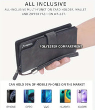 Men's Casual Frosted PU Leather Long Wallet With Card Slots, Zipper Buckle Clutch Wallet