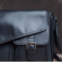 Men's Genuine Leather Crossbody Bag Top Layer Cowhide Chest Bag Large Capacity Satchel Multifunction Diagonal Shoulder Bag For Outdoor Sports Travel Work Flip Messenger Bag