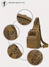 Men's Outdoor Tactical Crossbody Bag, Multi-functional Camouflage Chest Bag With Detachable Shoulder Strap For Outdoor Camping Hiking Travel